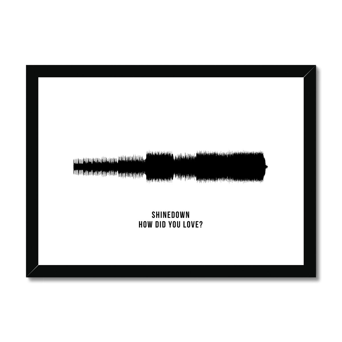 Shinedown - How Did You Love? Audio Wave Framed & Mounted Print