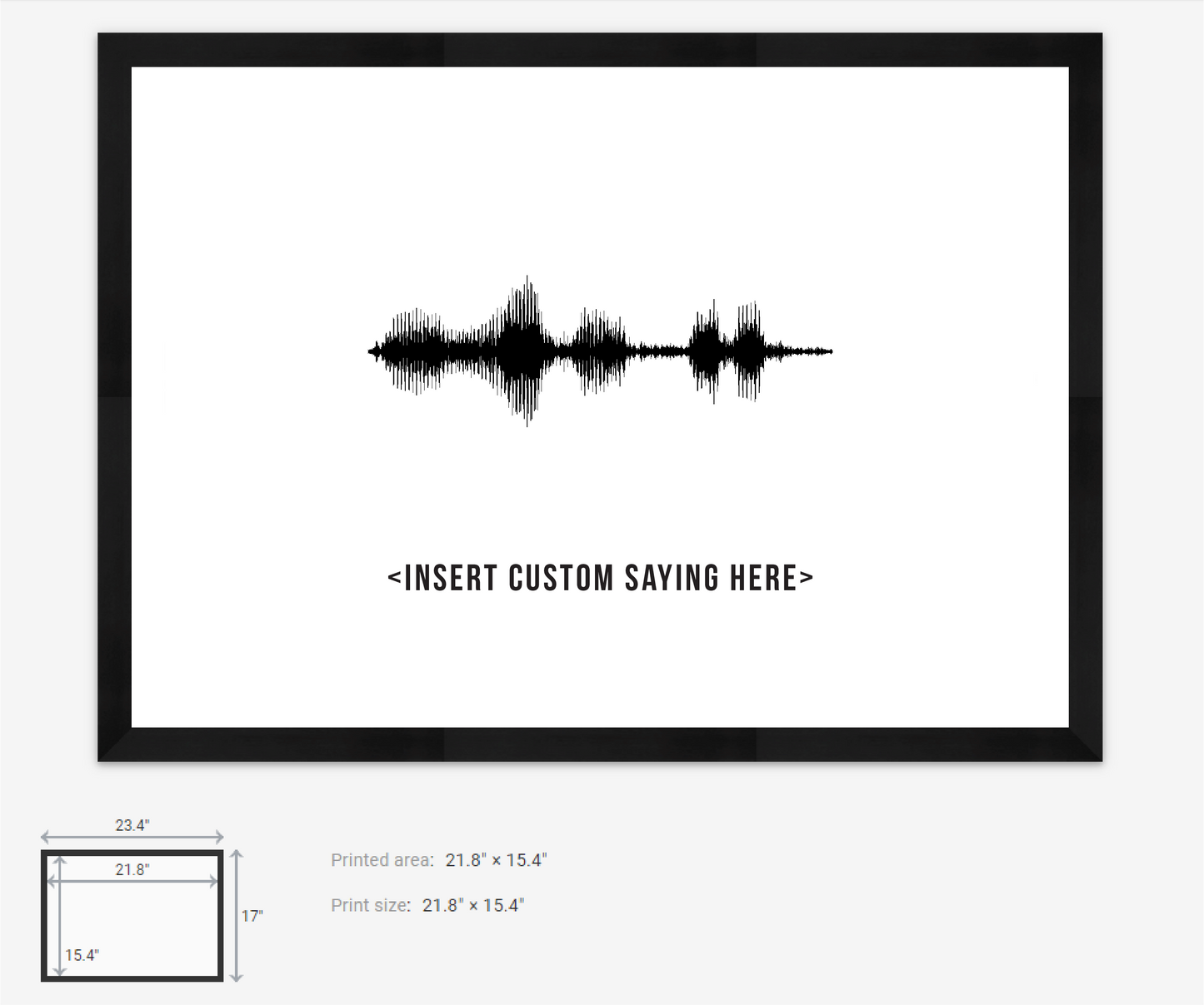 Custom Audio Wave Wall Art Poster