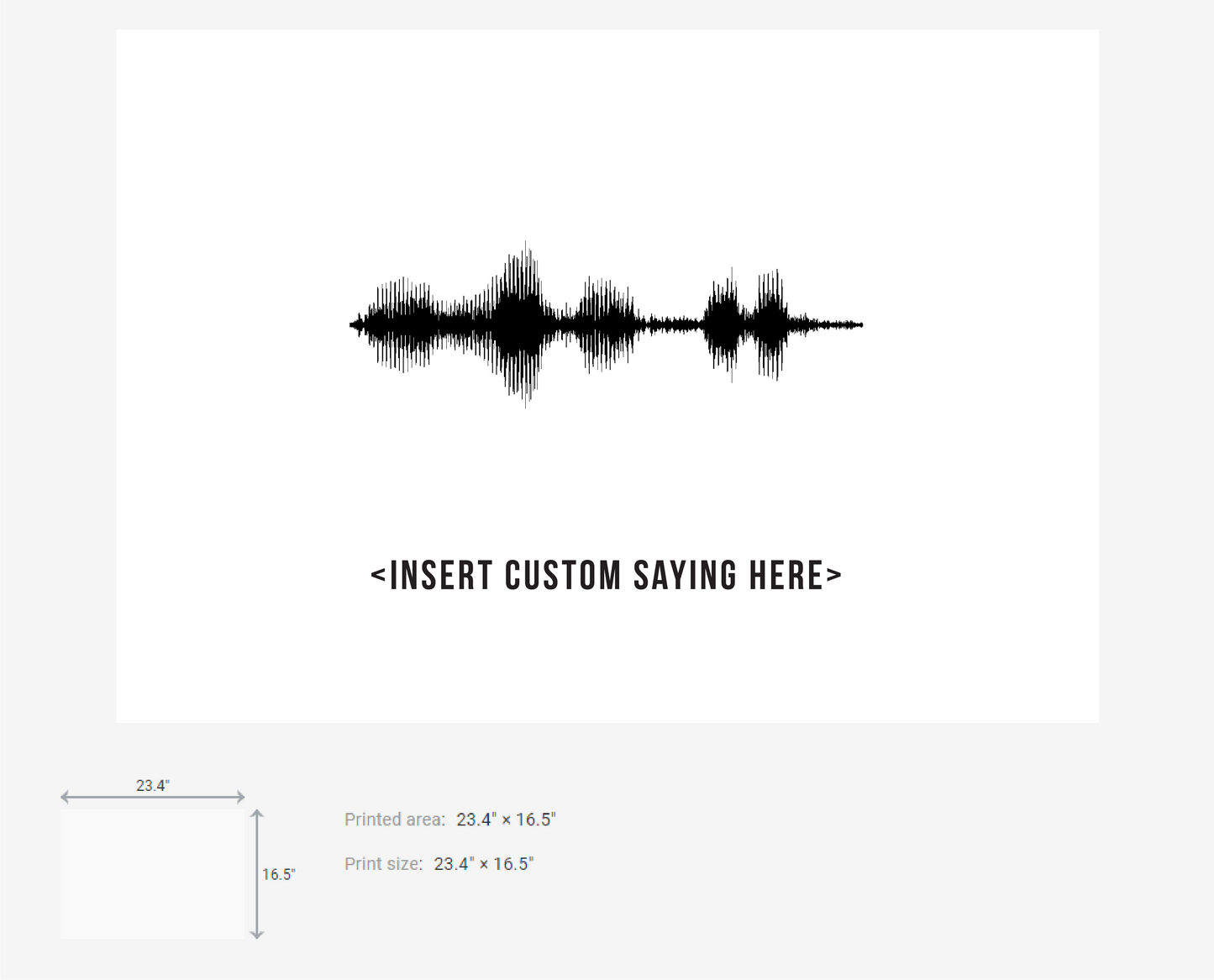 Custom Audio Wave Wall Art Poster