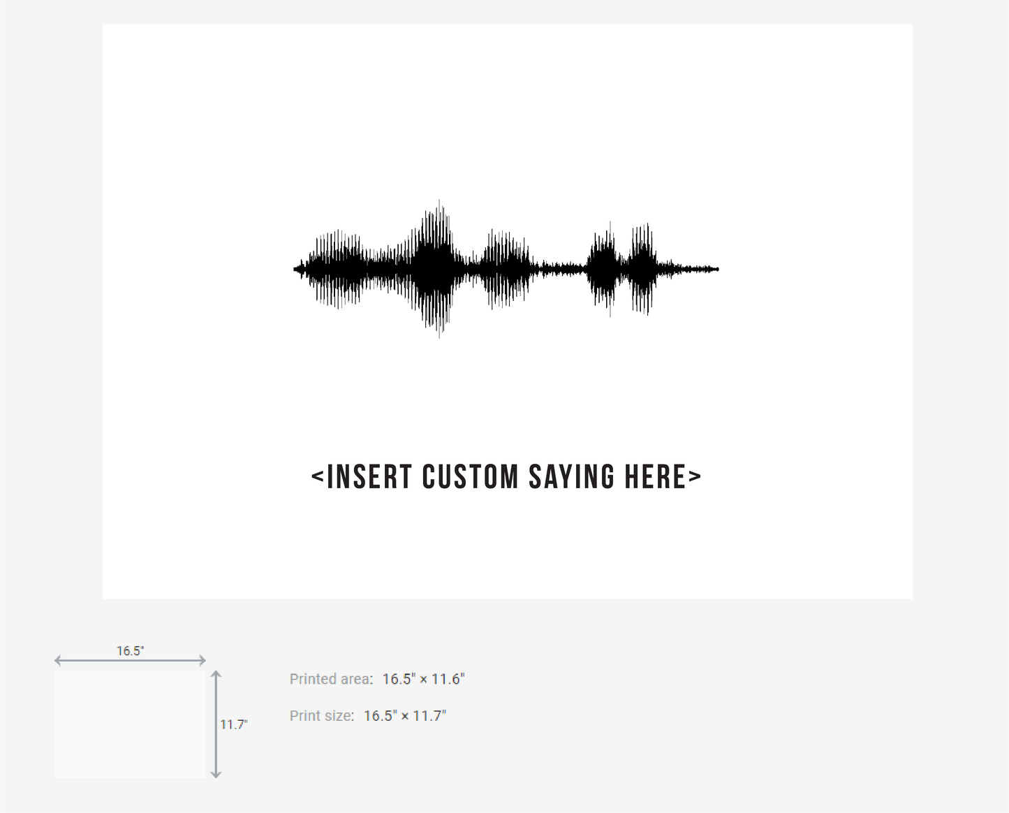 Custom Audio Wave Wall Art Poster