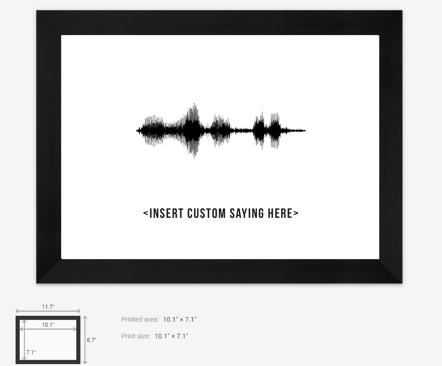 Custom Audio Wave Wall Art Poster