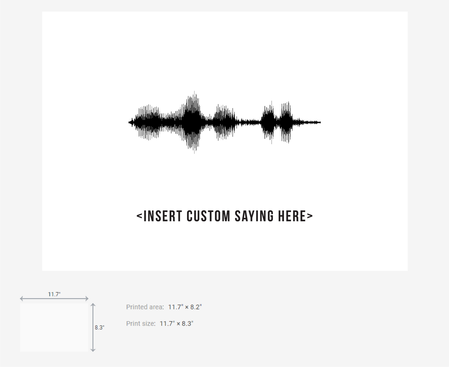 Custom Audio Wave Wall Art Poster