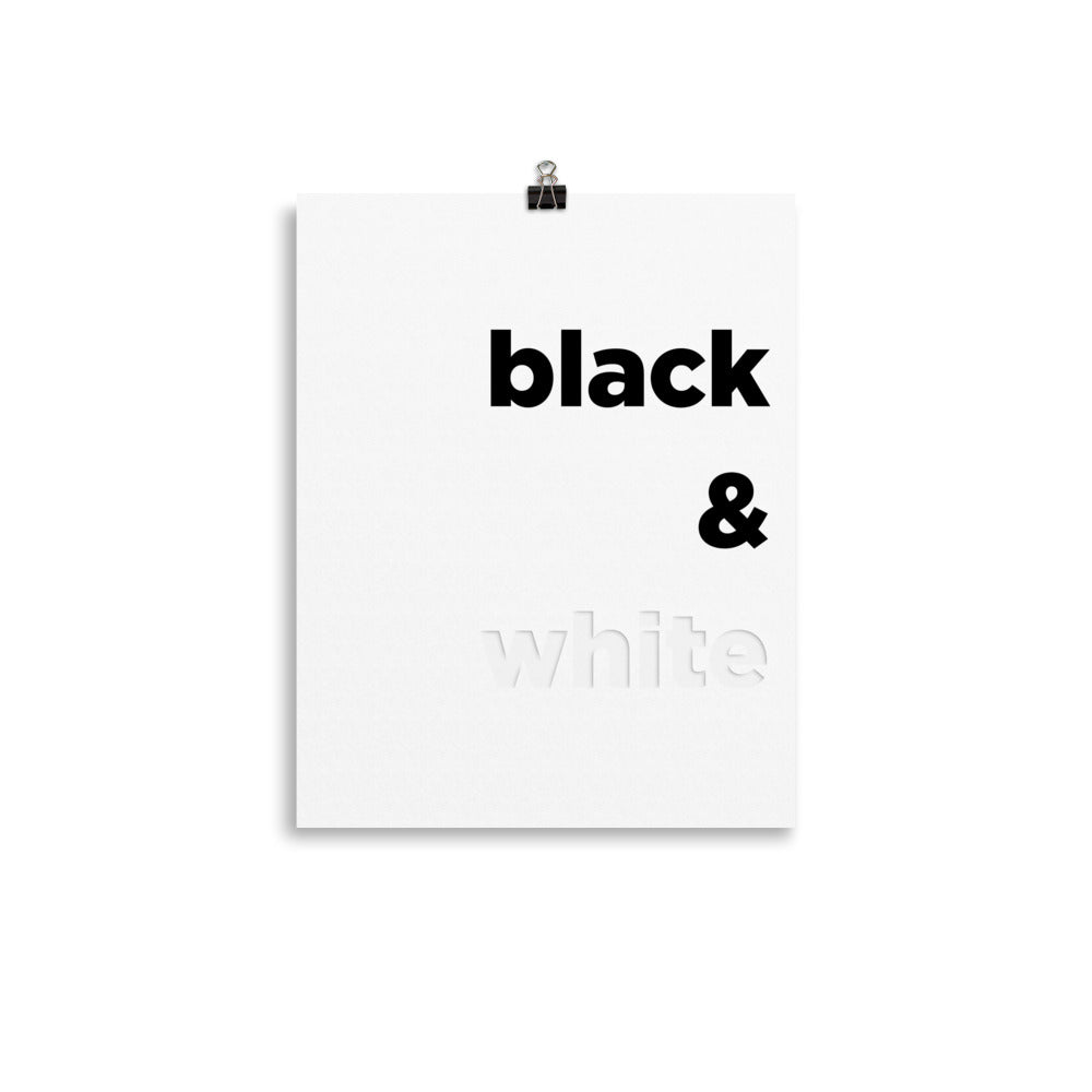 Black & White Minimal Wall Art Poster