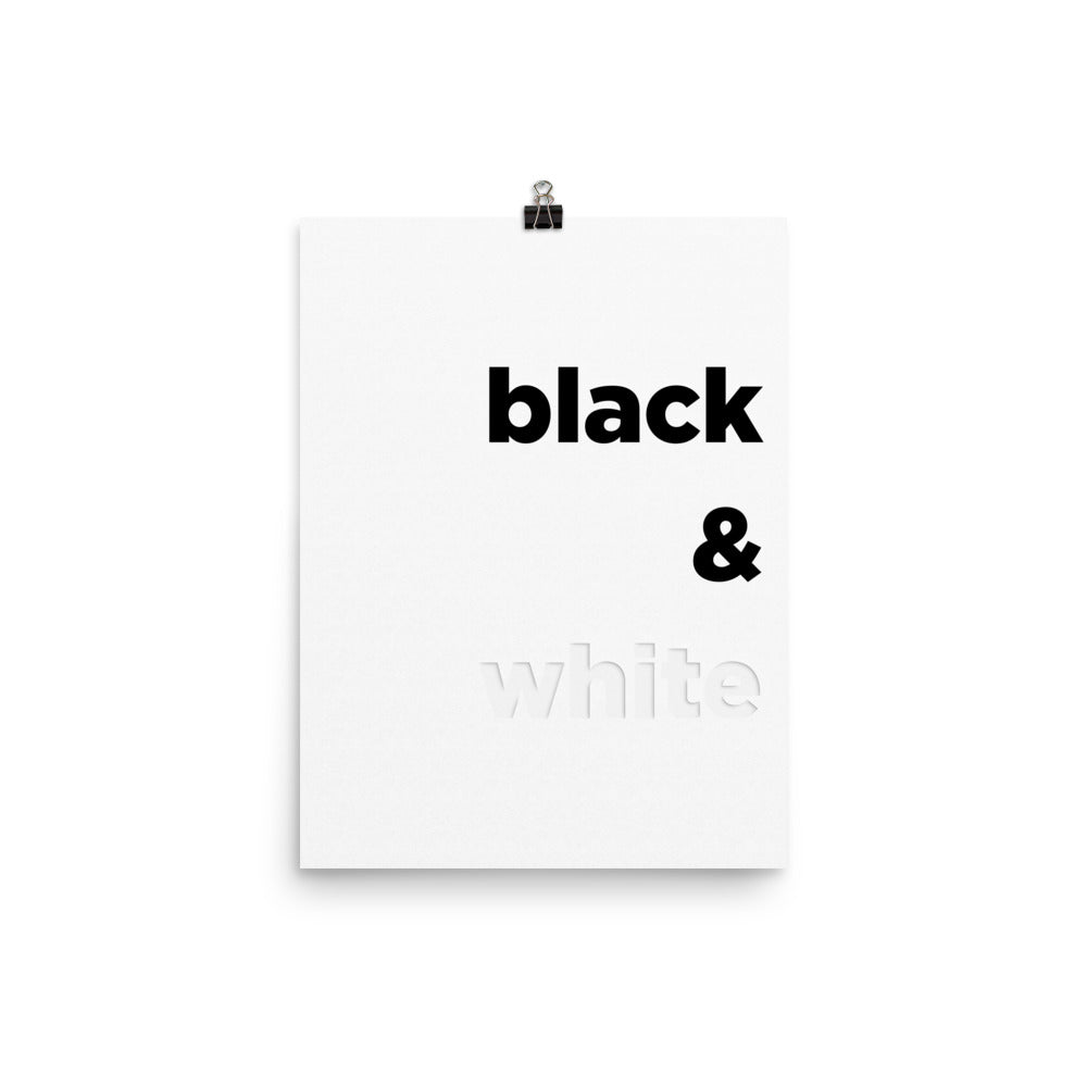 Black & White Minimal Wall Art Poster