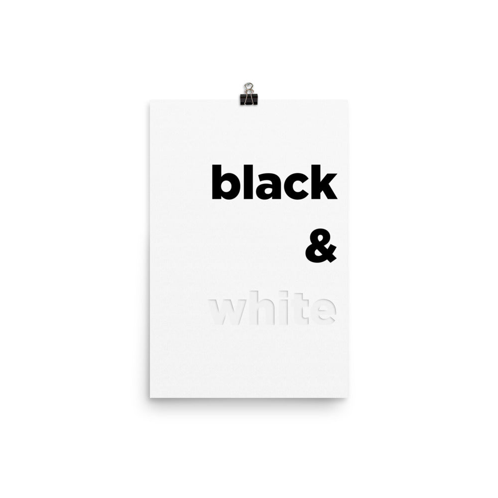 Black & White Minimal Wall Art Poster